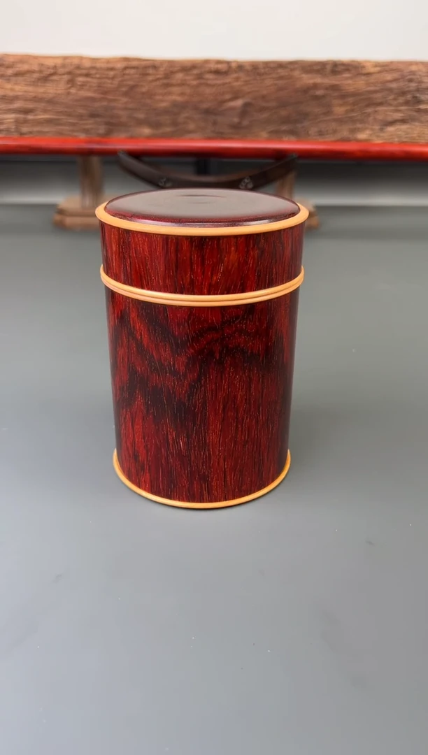 檀香紫檀（小叶紫檀）把件印度小叶紫檀  茶叶罐