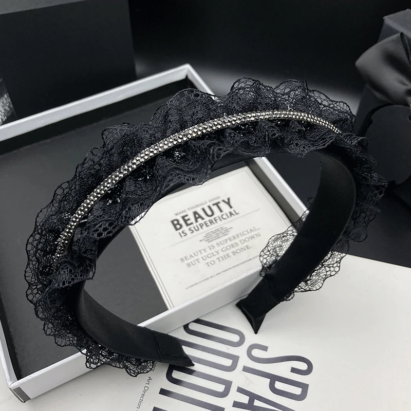 新款气质发箍百搭黑色发卡发饰头箍窄边网红时尚头饰复古外出高档