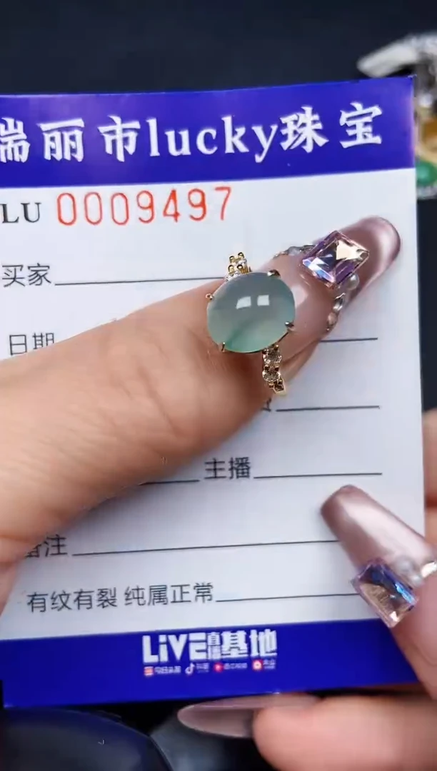 翡翠银S925镶嵌颈饰9497