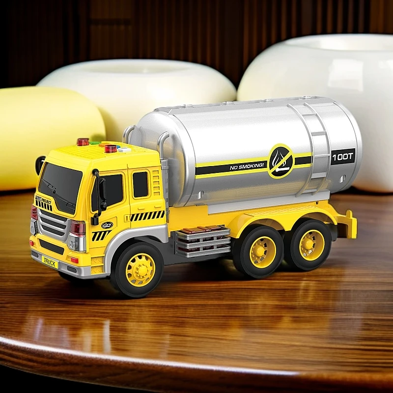 正版文艺车玩儿童工程车油罐车惯性声光故事音乐益智早教玩具礼物