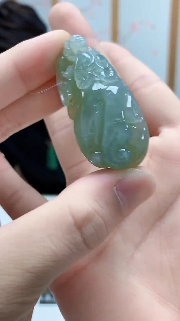 未镶嵌定制翡翠5145bb-毛货挂件8