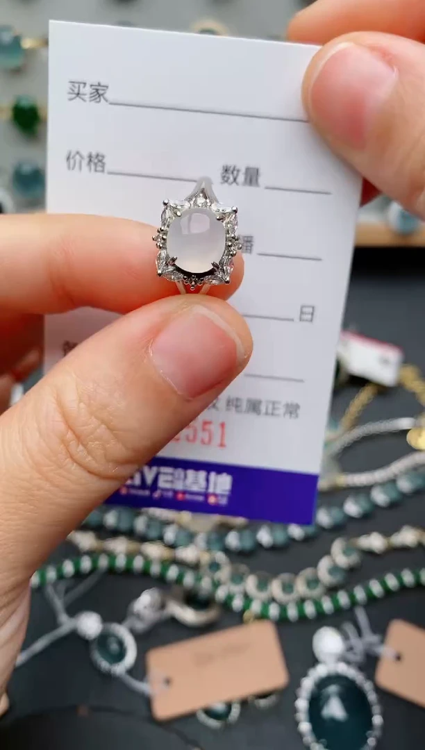 银S925镶嵌戒指翡翠.