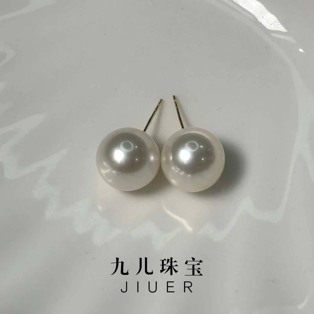 【九儿真珠】S925银经典款大耳钉 12-13mm X244