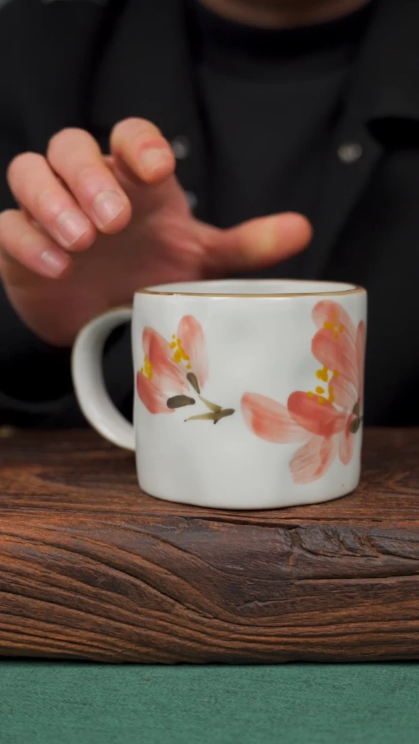 【闪购商品】瓷片105寻一缕瓷香杯釉下手工手绘瓷器