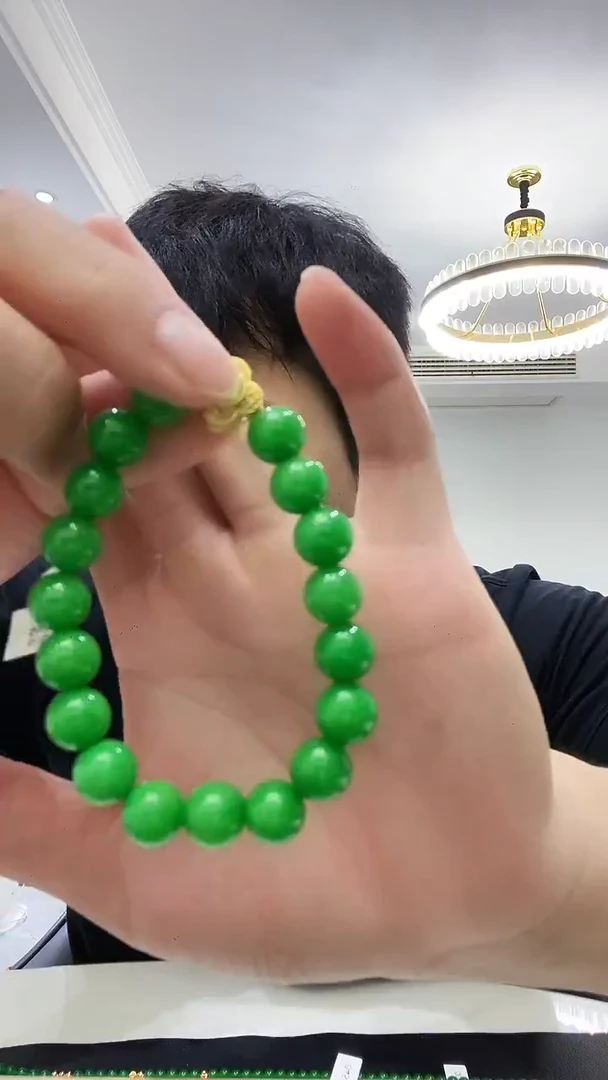 14K金镶嵌手链翡翠S02