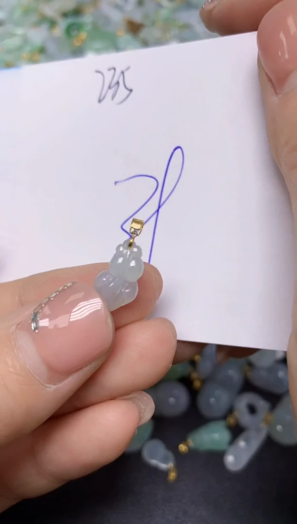 【闪购商品】翡翠挂件18K金镶嵌 天然翡翠A货