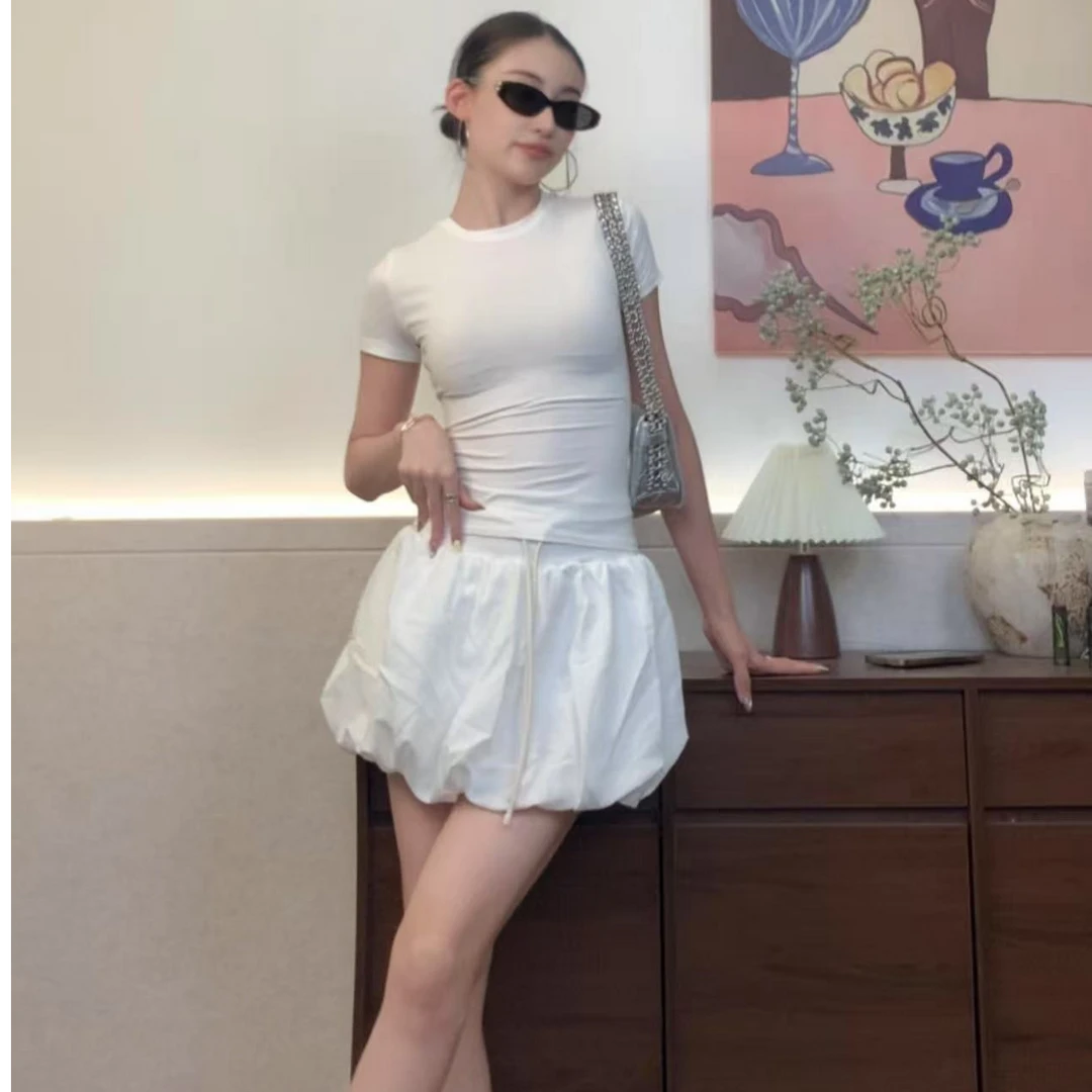 YOLO-花苞半身裙女春夏季休闲a字短裙裤