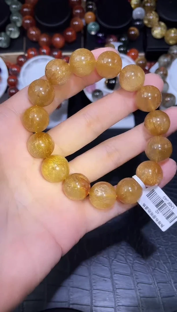 未镶嵌手链水晶金发晶单圈手链A14