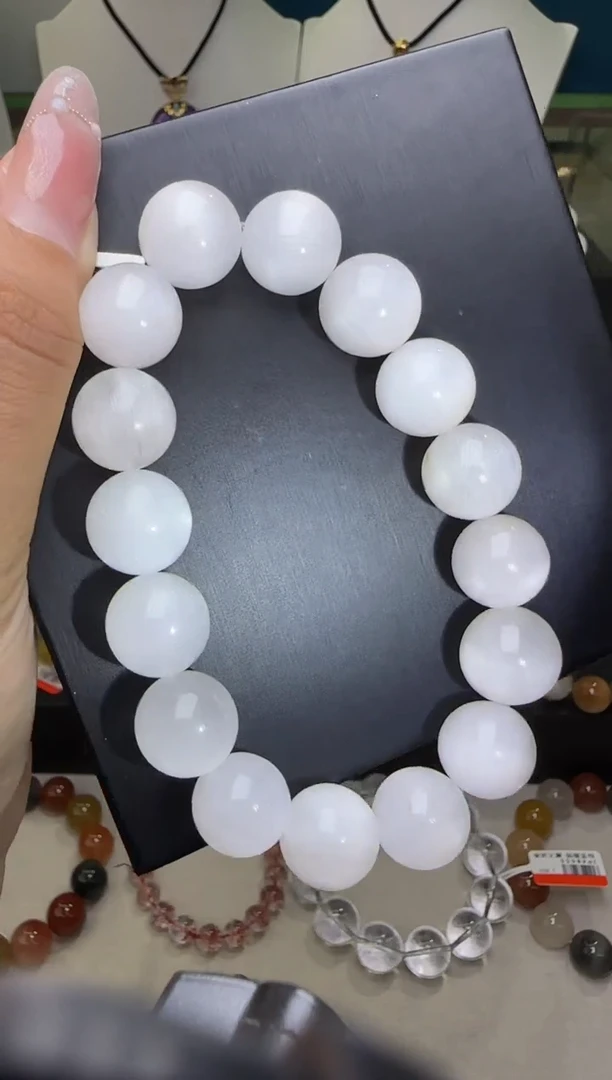 手串未镶嵌水晶白兔毛手串13m+ JP49039宋