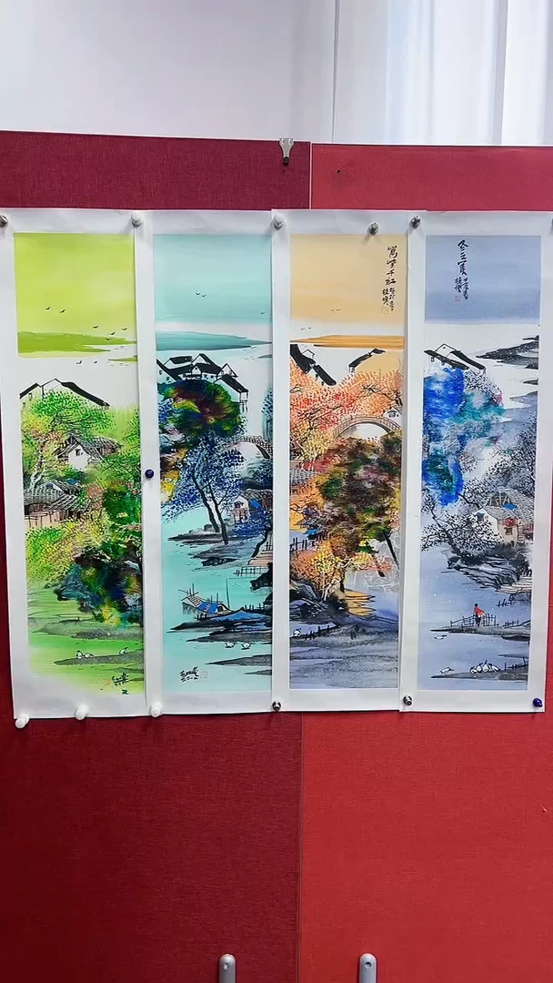 【闪购商品】绘画赵燮绘画9平尺金袍抽象山水条屏
