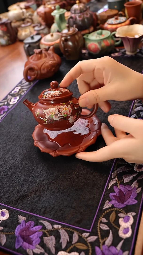 茶壶紫砂朱泥玉兰