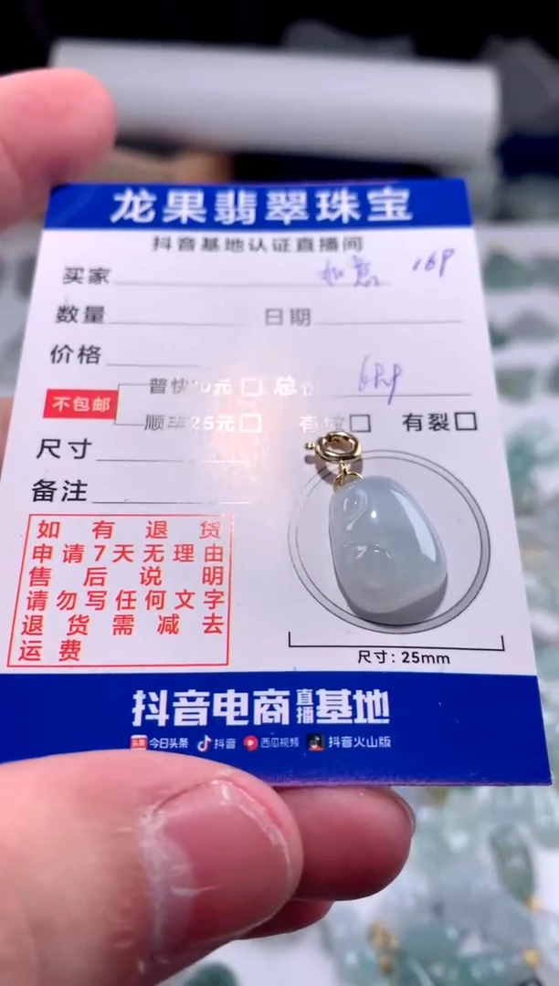 【闪购商品】翡翠颈饰未镶嵌如意胶169