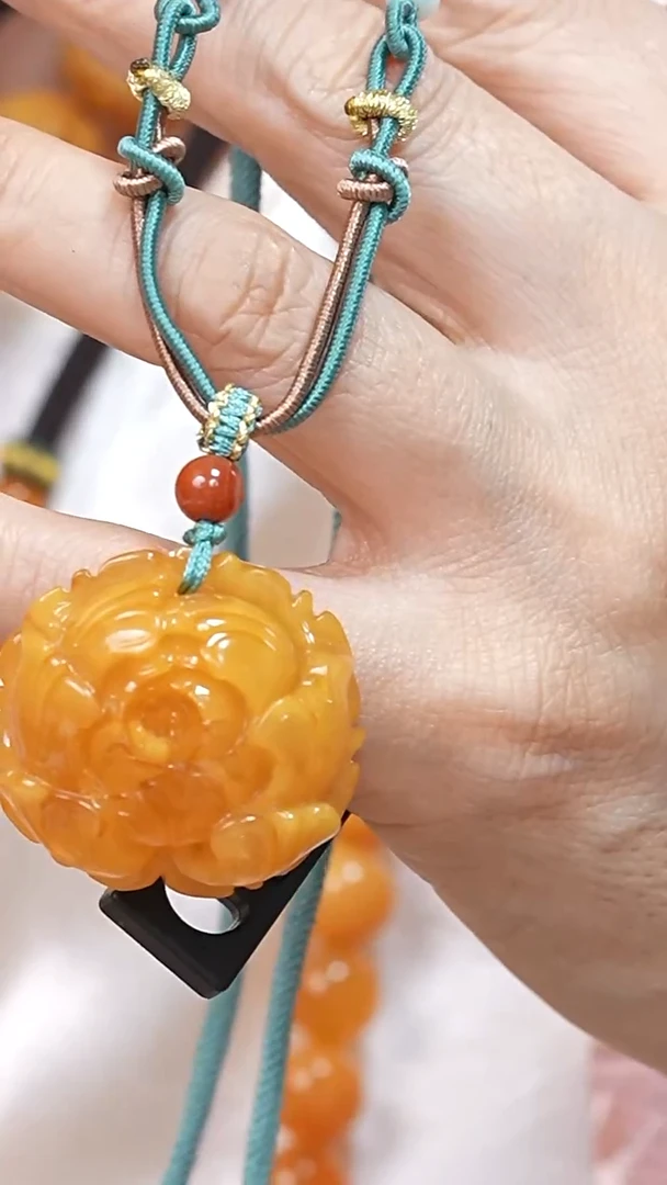 蜜蜡颈饰未镶嵌7074天然蜜蜡珠宝奇石云端妖孽全部保真