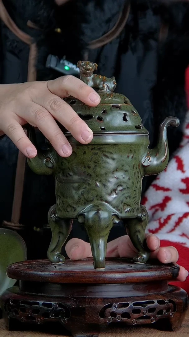 【闪购商品】摆件景韵堂仿清茶叶末釉