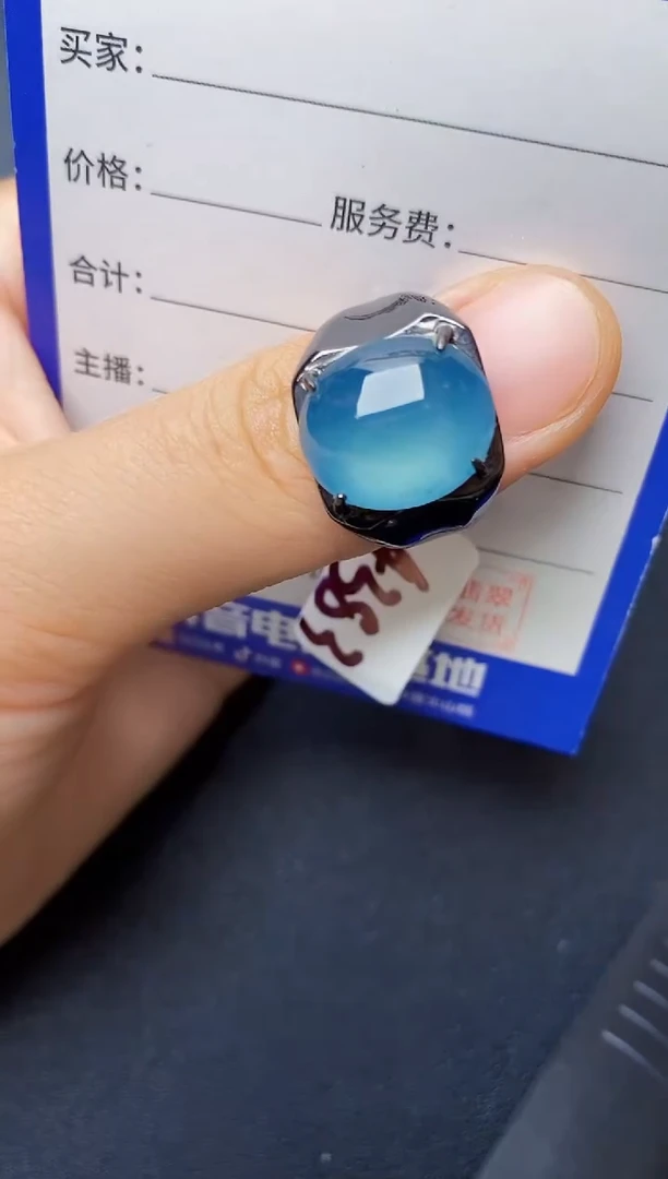 翡翠戒指银S925镶嵌2222222
