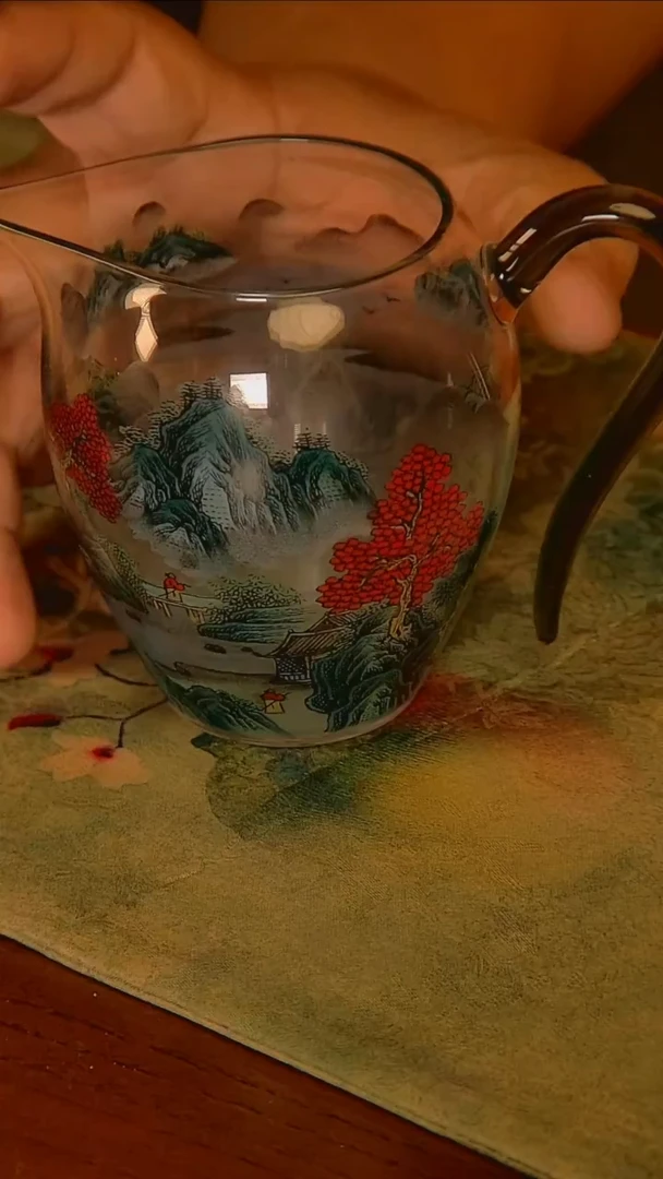 杯手工手绘杯杯很美丽