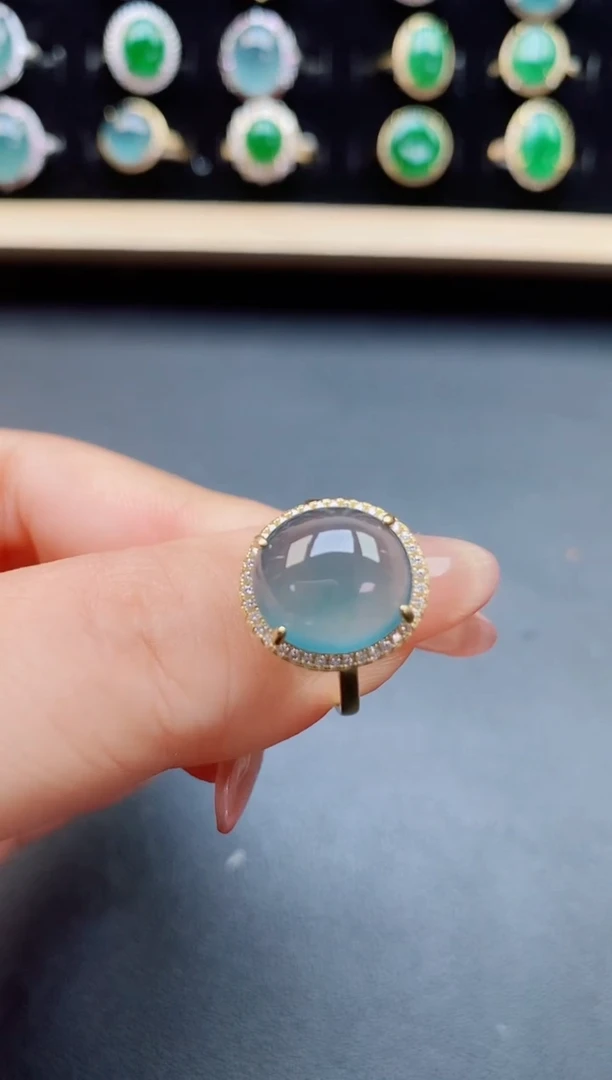 翡翠戒指银S925镶嵌321321