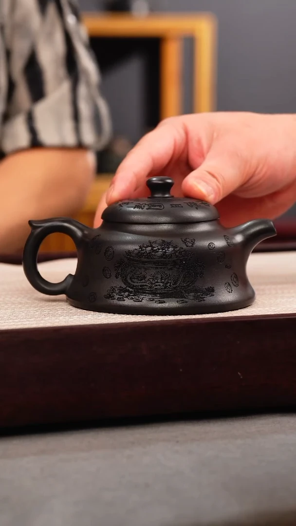 茶壶紫砂石黄 柱础 麒麟