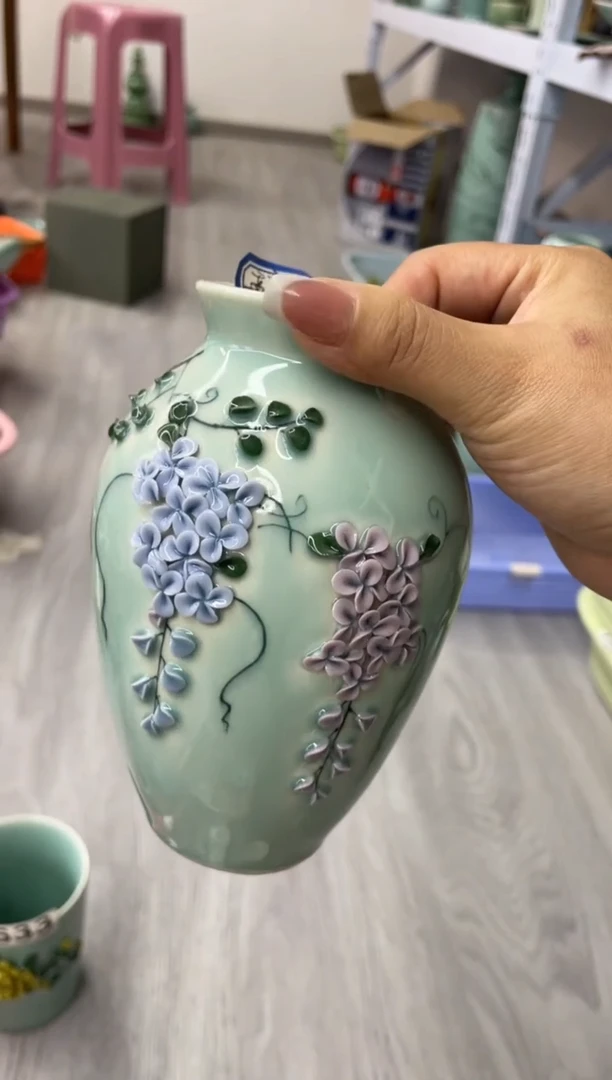 慧仙青瓷手工捏花  源头厂家特价福利