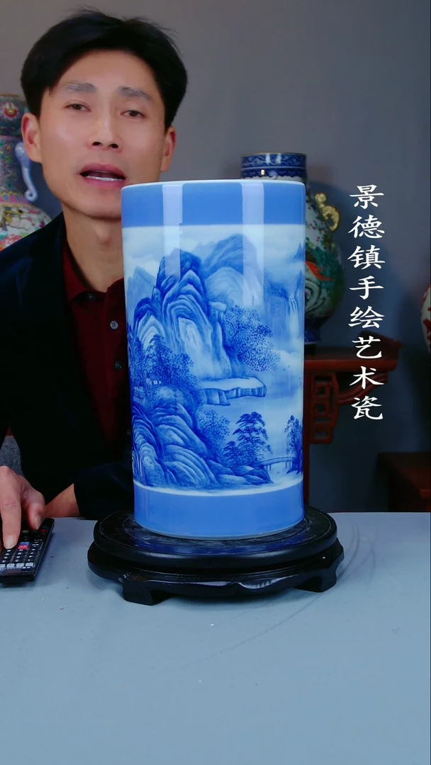 摆件陶瓷景德镇手工手绘陶瓷摆件65