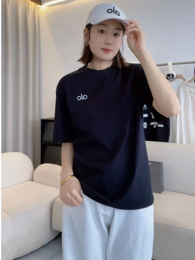 25新款前后小字母短袖T恤休闲宽松时尚百搭简约圆领T恤