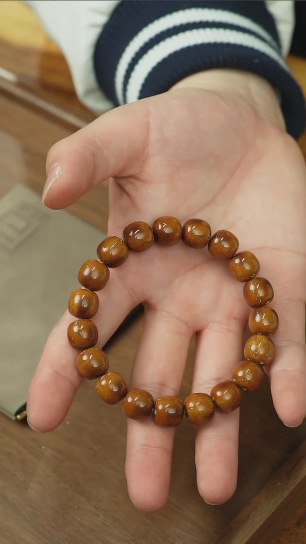 【闪购商品】紫金鼠手串咖皮油核实心火焰纹老型11x12