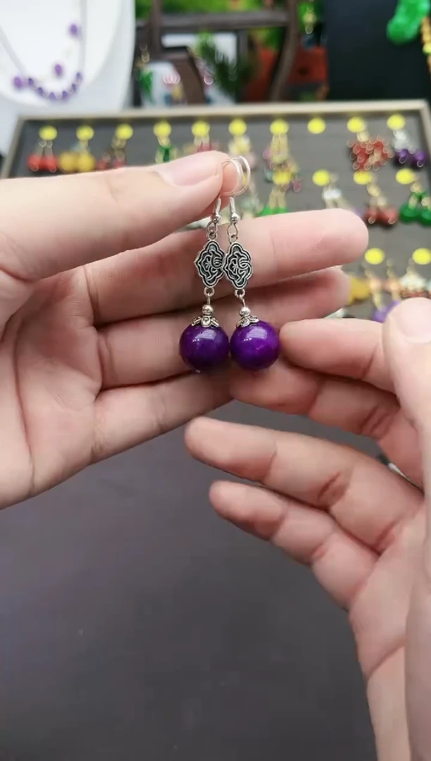 【闪购商品】玛瑙/玉髓耳钉银S925镶嵌202000