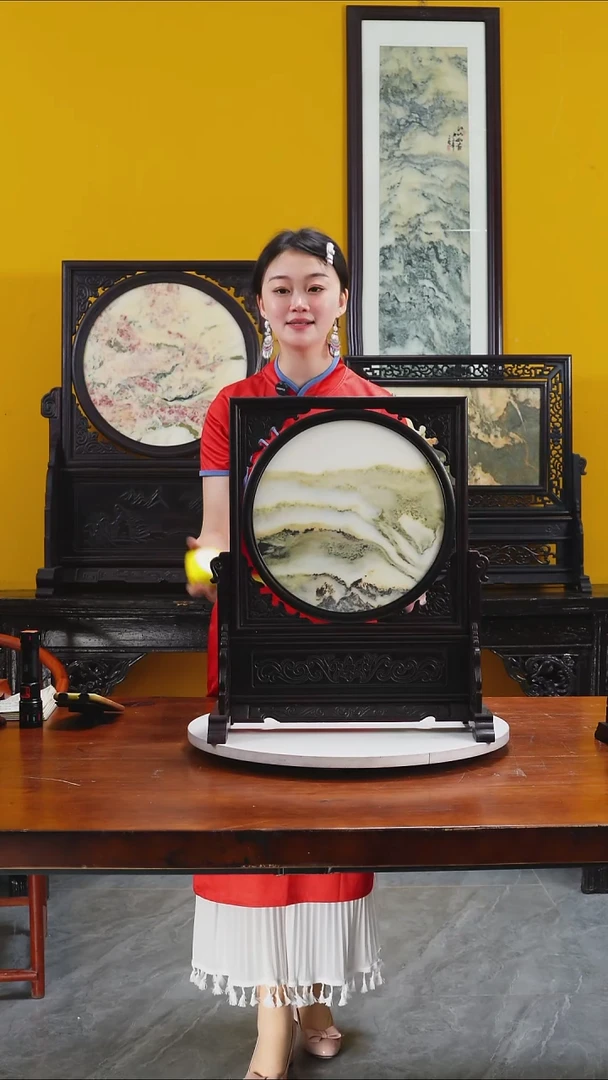 石材天然大理石画摆件