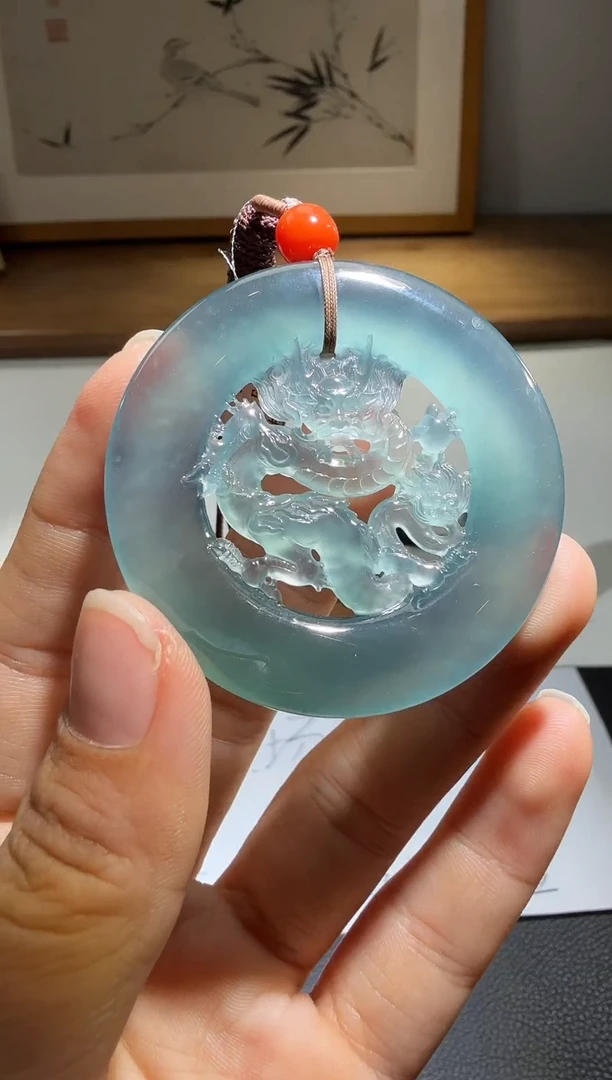 吊坠(不含链)未镶嵌翡翠龙牌