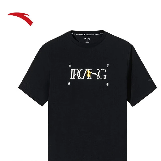 安踏欧文系列男女同款冰肤短袖针织衫T恤宽松运动上衣172521127