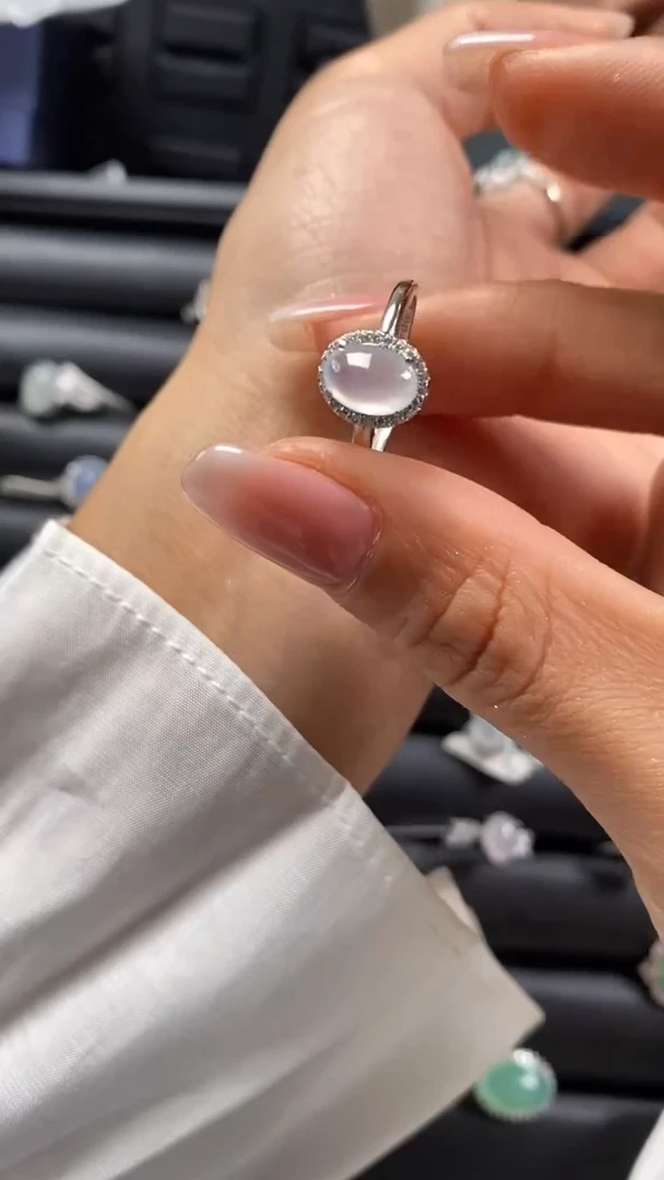 【闪购商品】翡翠戒指银S925镶嵌9326