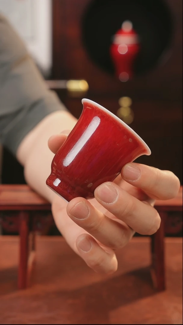 摆件精品郎红茶杯