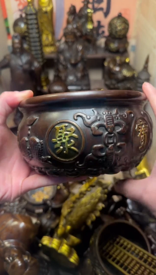 精品专属链接---【16口风磨铜聚宝盆】