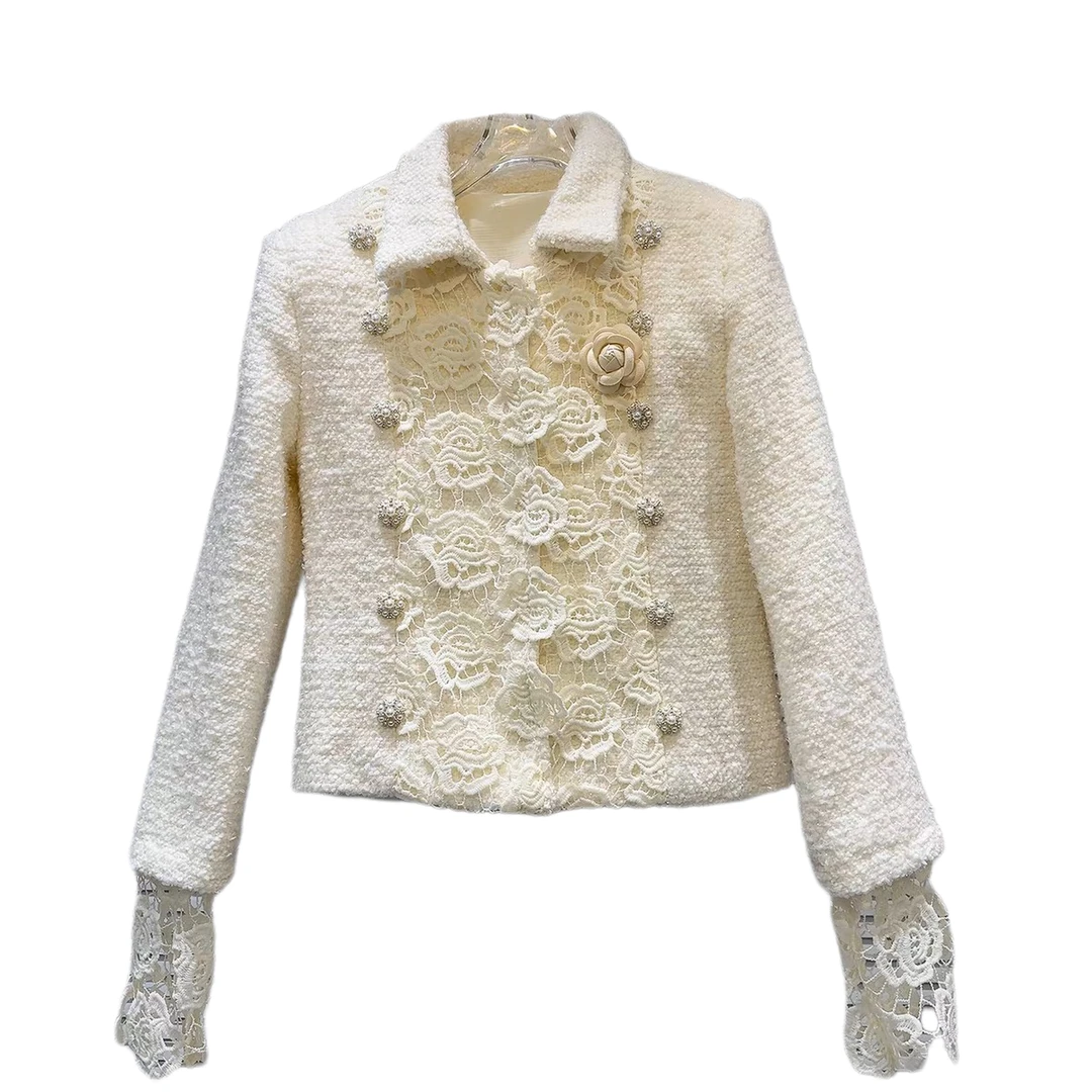 豆豆服饰小香风 粗花呢短外套