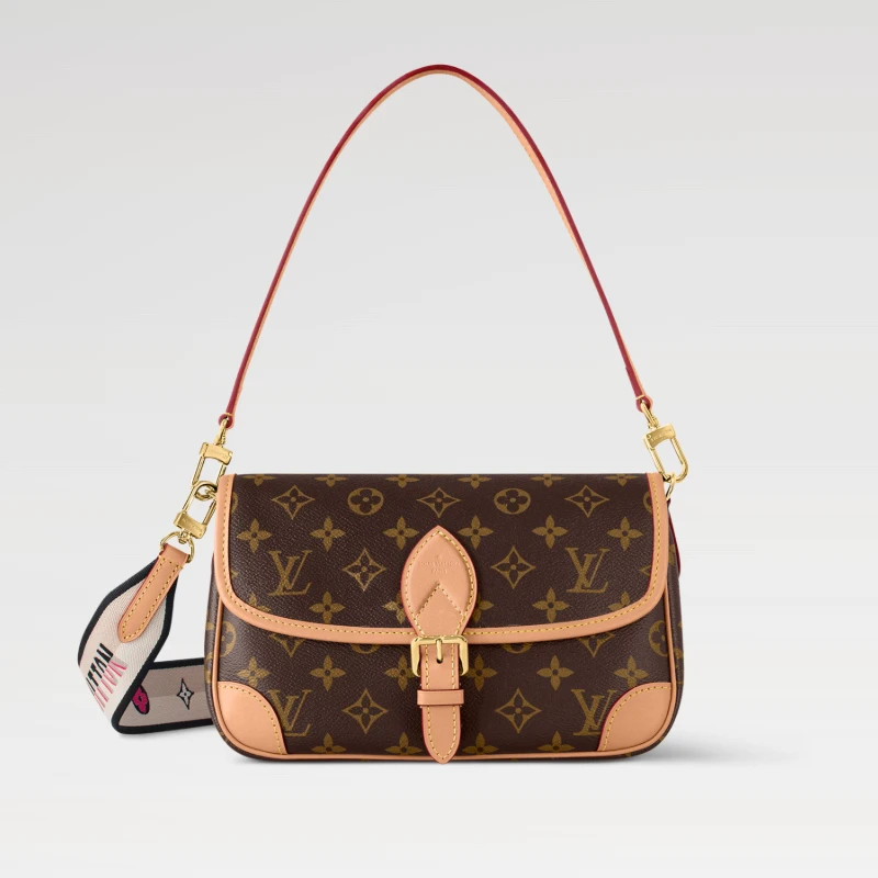 未使用 LouisVuitton/路易威登 经典法棍黑肩带单肩包