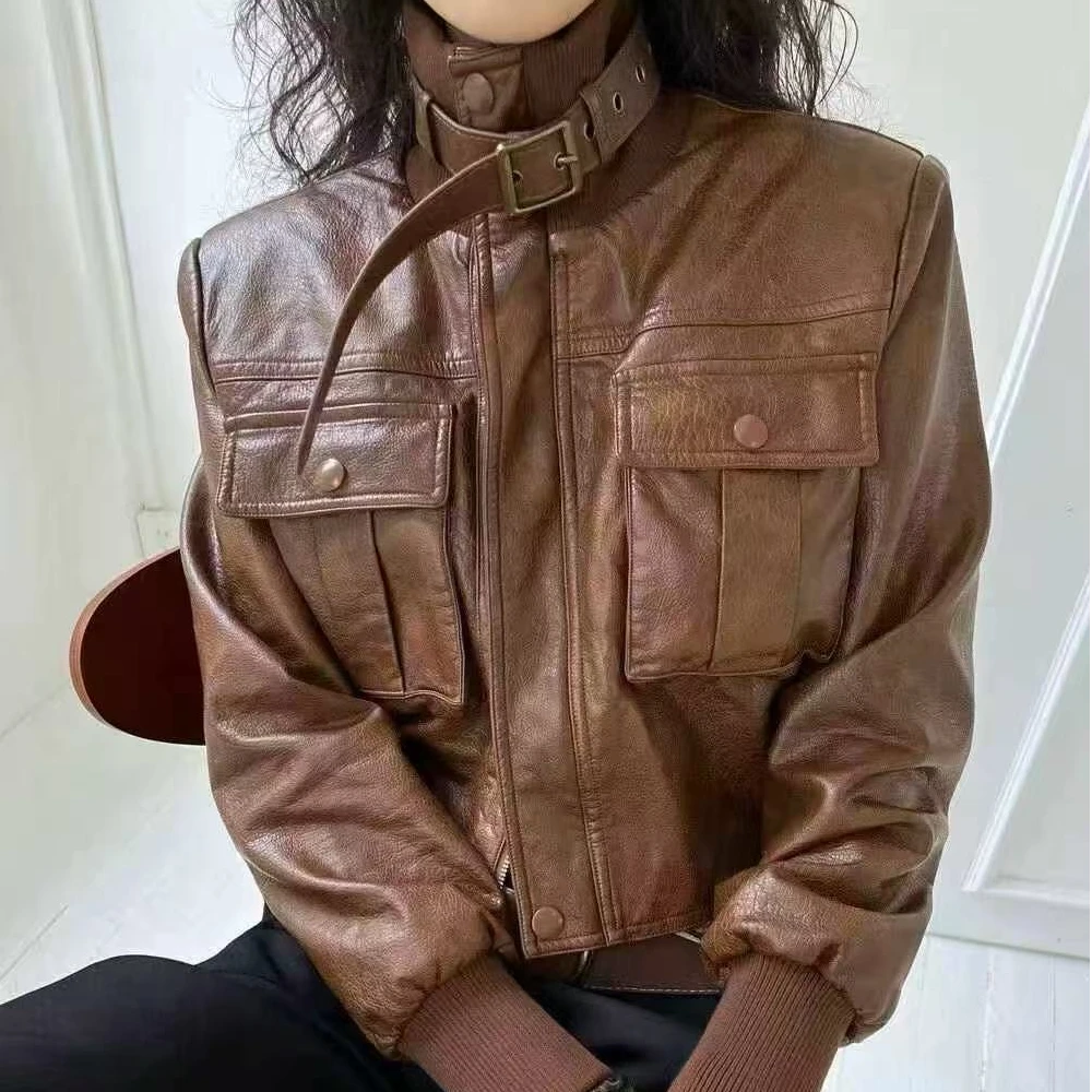 【按编码拍】麦光家时尚炸街秋冬款高货短款上衣衬衫外套