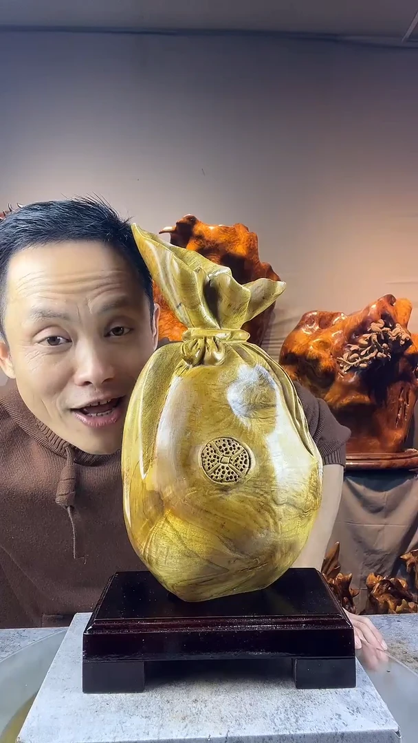 金丝楠奋*小叶桢楠随行摆件55