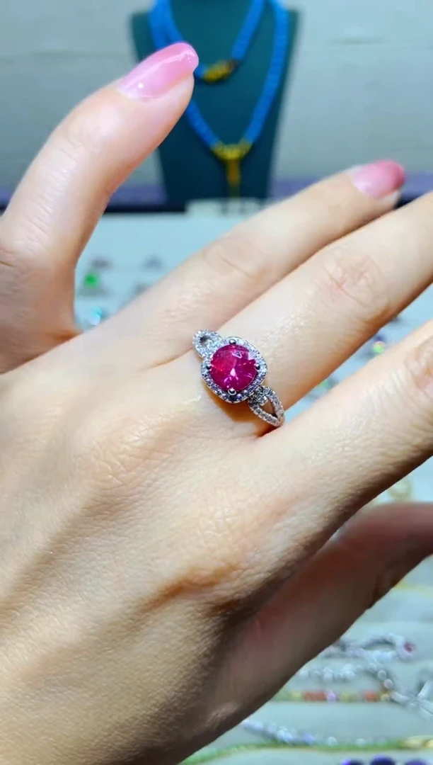 银S925镶嵌耳饰紫晶1