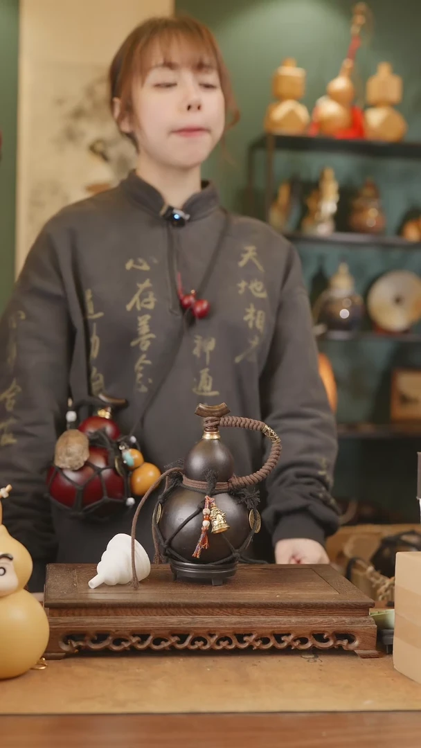 【闪购商品】248号精品天然大漆工艺防渗内胆酒葫芦~