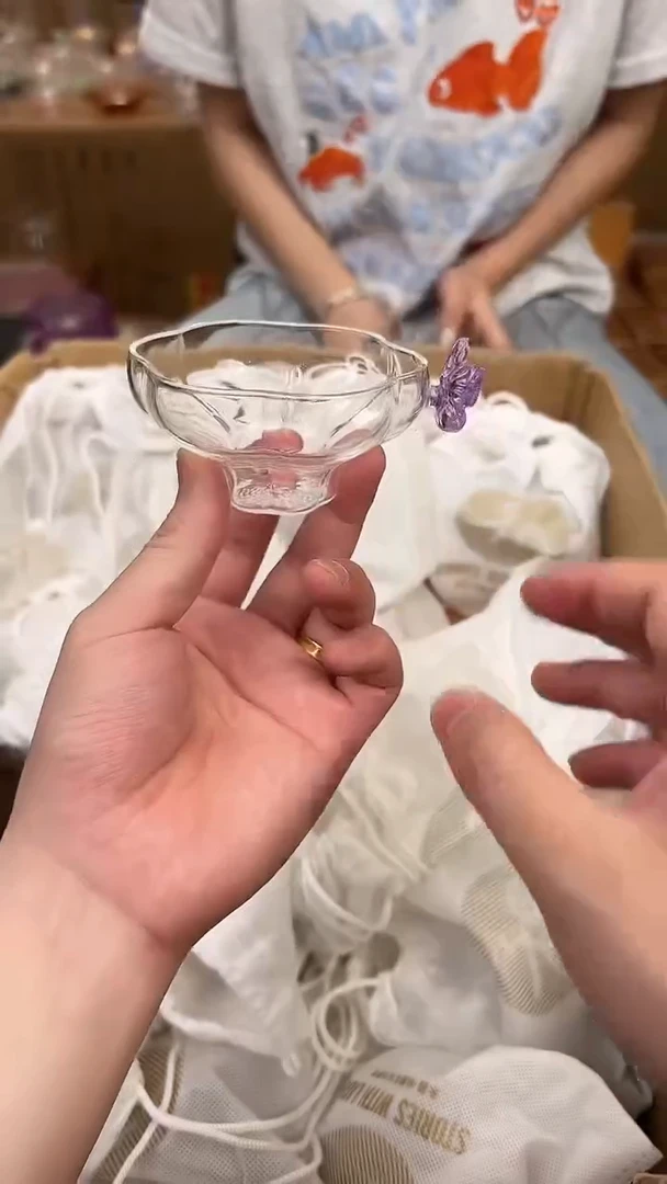 @@禾器晶彩蝴蝶茶漏浅紫