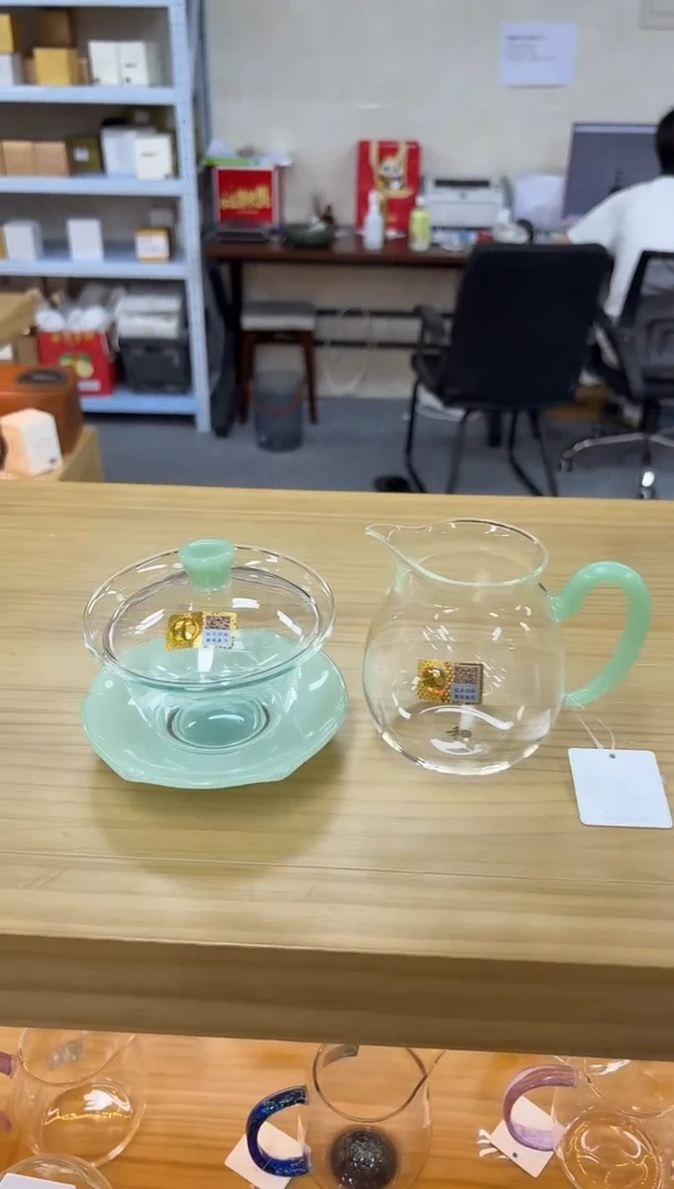 禾器荷叶盖碗浅玉+禾器清悦浅玉