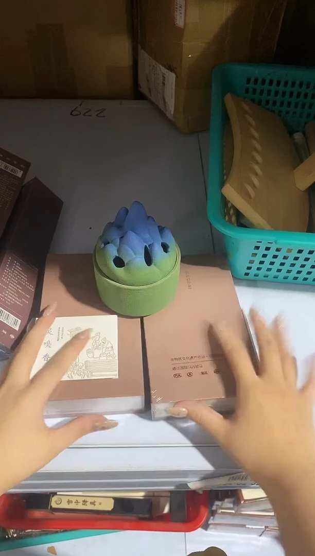 香篆1抖音古渡-灵嗅香盘香2H40片*2+千里江山陶瓷炉