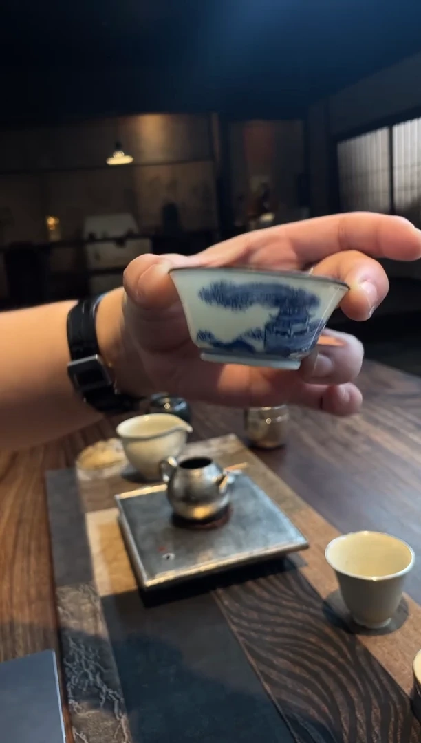 包铜山水杯......