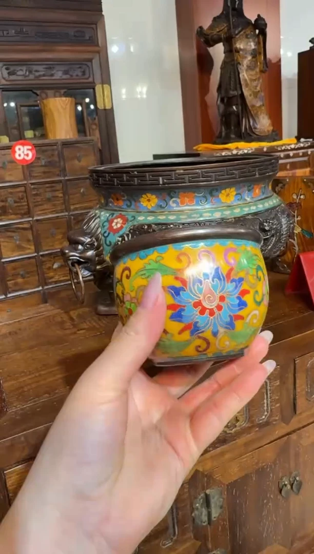 木景泰蓝黄财缸168...888888