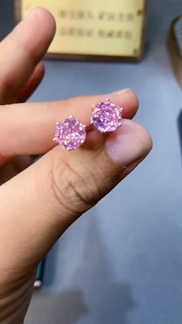 【闪购商品】水晶耳饰银S925镶嵌35444