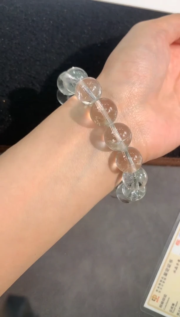 【闪购商品】水晶手链未镶嵌62号绿阿赛单圈13.5mm