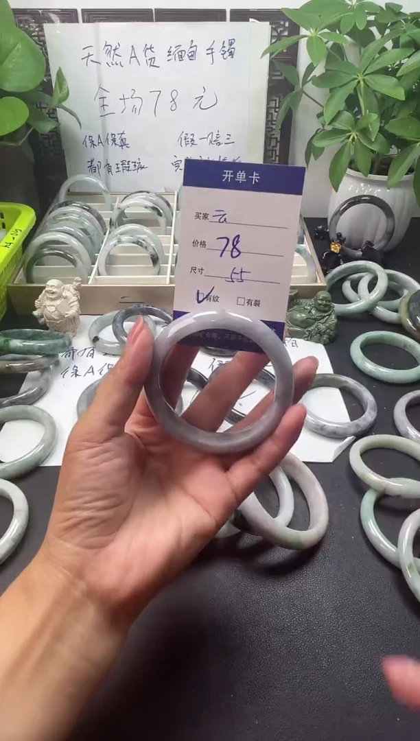 未镶嵌手镯翡翠云翡翠手镯#22