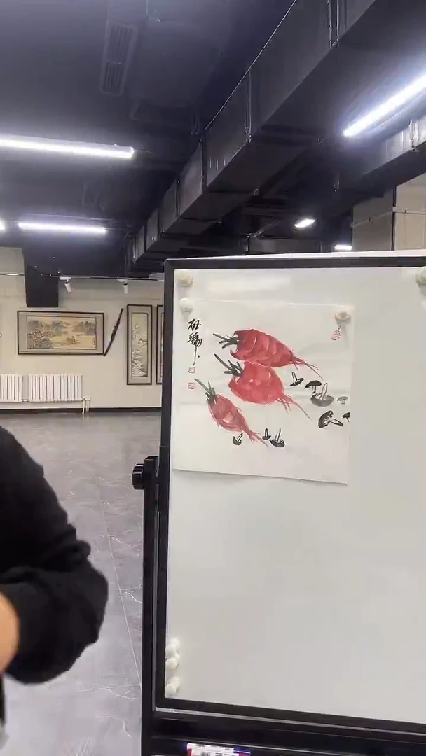 国画手绘瓜果题材做