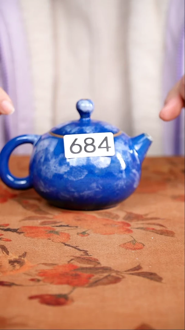 全品钧窑茶器摆件