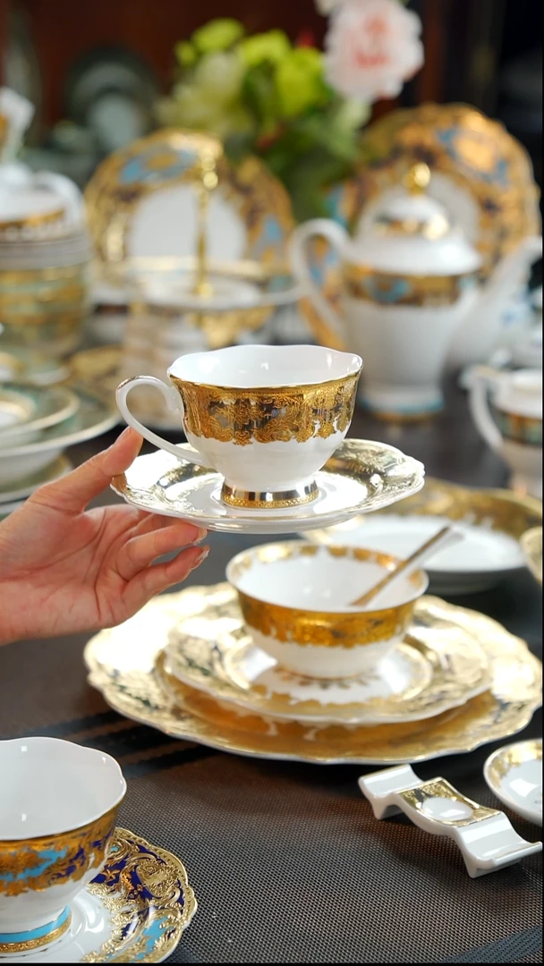 瓷片咖啡杯碟  1套